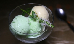 Herb infused Ice cream at Dominique's Herb infused Ice cream at Dominique's