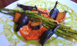 Roasted Baby Beets with Asparagus at The Mansion Restaurant