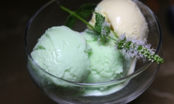 Herb infused ice cream