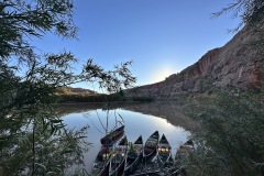 Sunrise at Three Canyons with Canoes