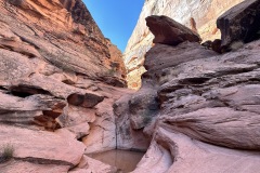 Canyon with pool of water