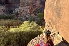 Looking at the river from a ledge