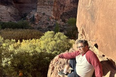 John on ledge