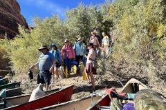 Unloading boats at Three Canyon