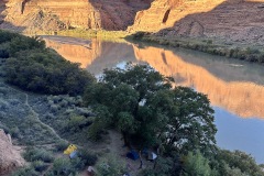 Looking down on camp