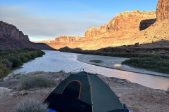 View from tent of Green River