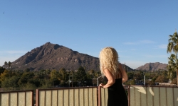 View of Cambelback Mountain from Hotel Valley Ho