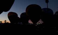 Balloons at night