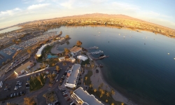 Hot air balloons from the air