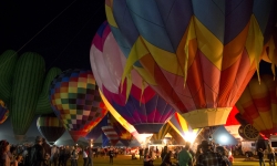 Balloons at night