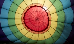 Inside a hot air balloon