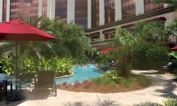 Pool area at L'auberge Lake Charles