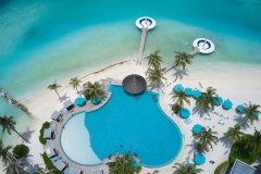 Guitar-shapped-pool-at-Kandima Guitar-shapped-pool-at-Kandima