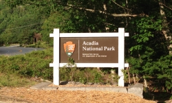 Acadia National Park sign