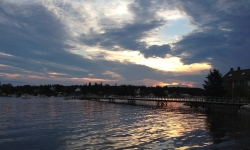 Maine Sunset over water