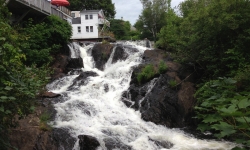 Waterfall at Camden Harbor