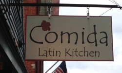 Comida sign (great restaurant in Camden Harbor Maine)