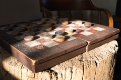 Checkers-Board-on-log