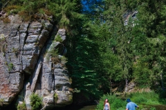 Walking-in-stream-Bohemian-Switzerland