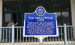 Blues sign in front of Hollywood Cafe Tunica Blues sign in front of Hollywood Cafe Tunica