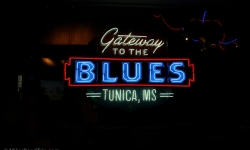 Gateway Blues Museum neon sign