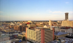 Elevated view of New Orleans from Loews Hotel