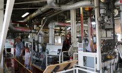 Engine room of Steamboat Natchez