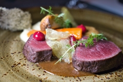 Raindeer-dish-at-Sky-Restaurant-in-Finland Raindeer-dish-at-Sky-Restaurant-in-Finland