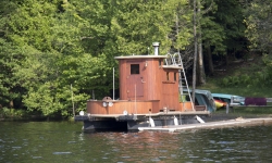 Houseboat on Saranac Lake