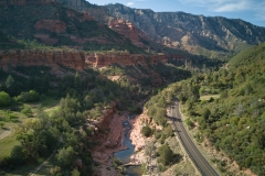 Sedona-aerial-over-Slide-Rock