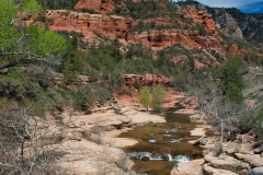 Sedona-vertical-of-Slide-Rock-at-bridge