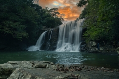 Sunset-waterfall