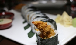 Soft shell crab roll at Toro