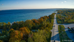 Aerial road shot in TC MI