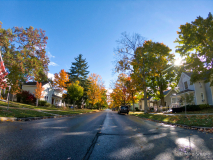 Traverse City neighborhood street view.