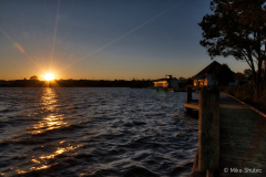 Sunset on pier in Traverse copy