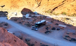 View of campground at Valley of Fire