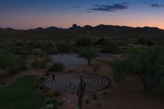 Labryinth-aerial-at-sunset-with-Vulture-Peak