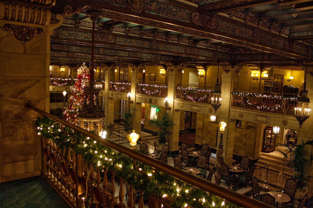 Lobby of Davenport Hotel in Spokane Washington by MikesRoadTrip.com