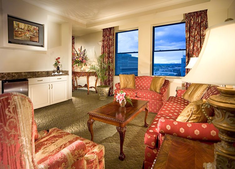 parlor suite at the Davenport Hotel