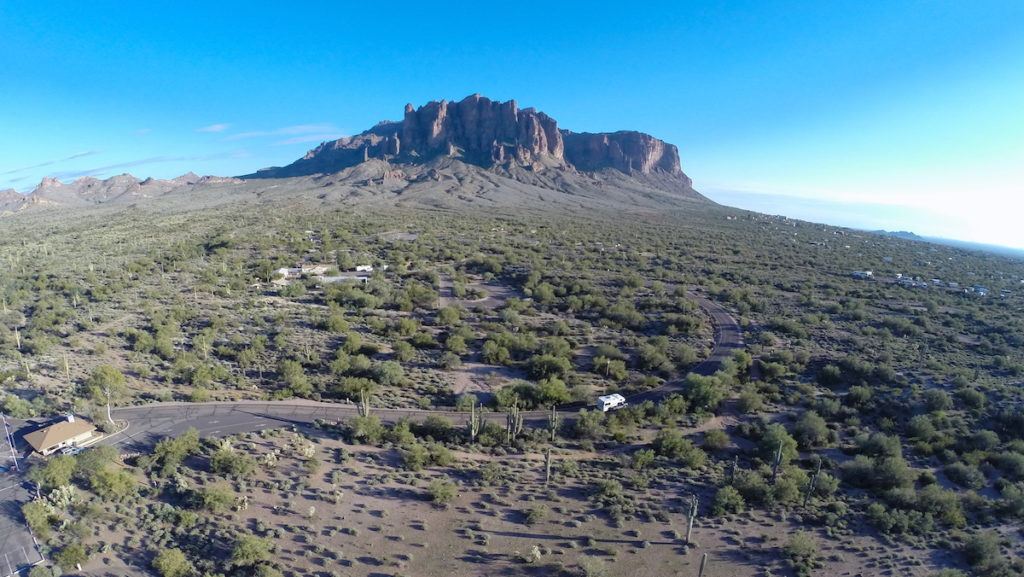 Superstition Mountains in Apache Junction by MikesRoadTrip.com