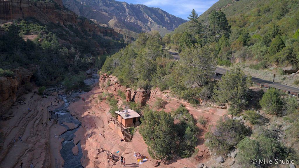 Slide Rock state park aerial photo by MikesRoadTrip.com