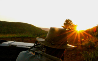 Chasing the sunset in Mlilwane Wildlife Sanctuary in Swaziland, Africa