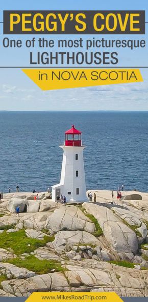 Peggy's Cove in Nova Scotia Pinterest Pin by MikesRoadTrip.com