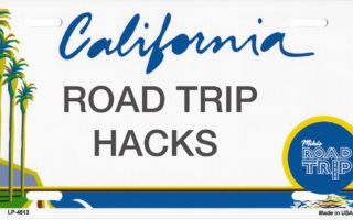 Road trip hacks license plate by MikesRoadTrip.com