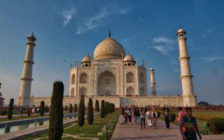 Taj Mahal at sunset by MikesRoadTrip.com