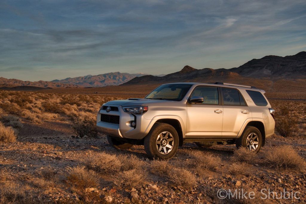 Toyota 4Runner at sunset in Nevada by MikesRoadTrip.com