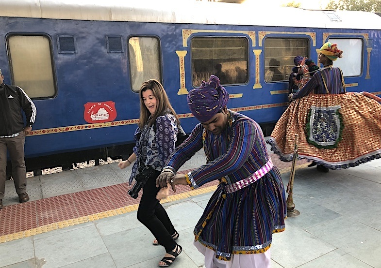 Palace on Wheels train station entertainment