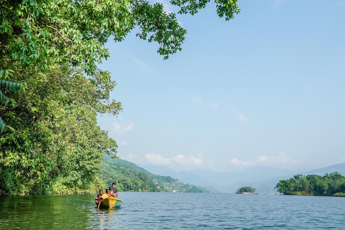 Himalayan road trip to Pokhara - Phewa Lake in Pokhara, Nepal by Dee of MikesRoadTrip.com