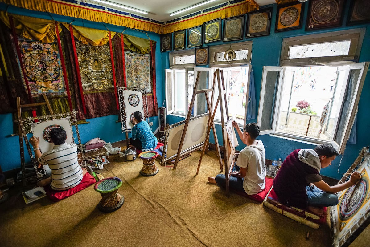 Thangka Mandala Buddhist Art Gallery in Napal by Dee of MikesRoadTrip.com